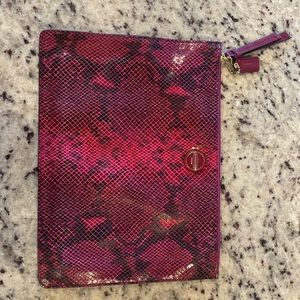New Coach Maroon Snake Clutch